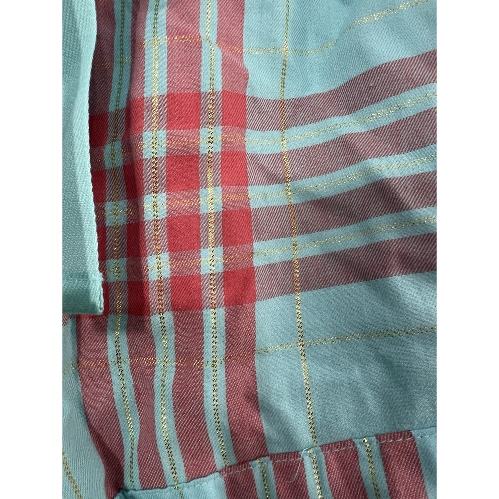 Victorias Secret 2pc Pajama Sz M White Henley Sleep Shirt Plaid Shorts Lounge - Picture 9 of 10